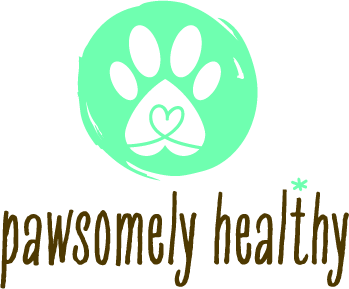 green paw print logo