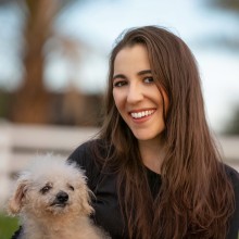 Laura Owens and dog