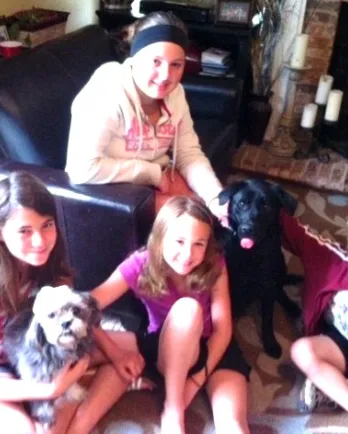 Riley with her family