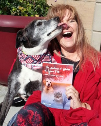 Denise with Dog and Book