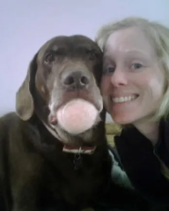 Chandra and her dog, Daley