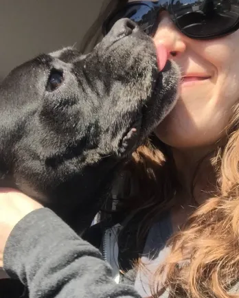 Pepper giving kisses